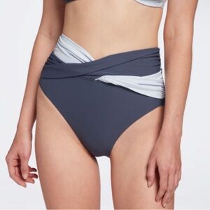 CALIA High Rise Twist Front Bikini Bottom Fresh Periwinkle Blue Size XL NWT